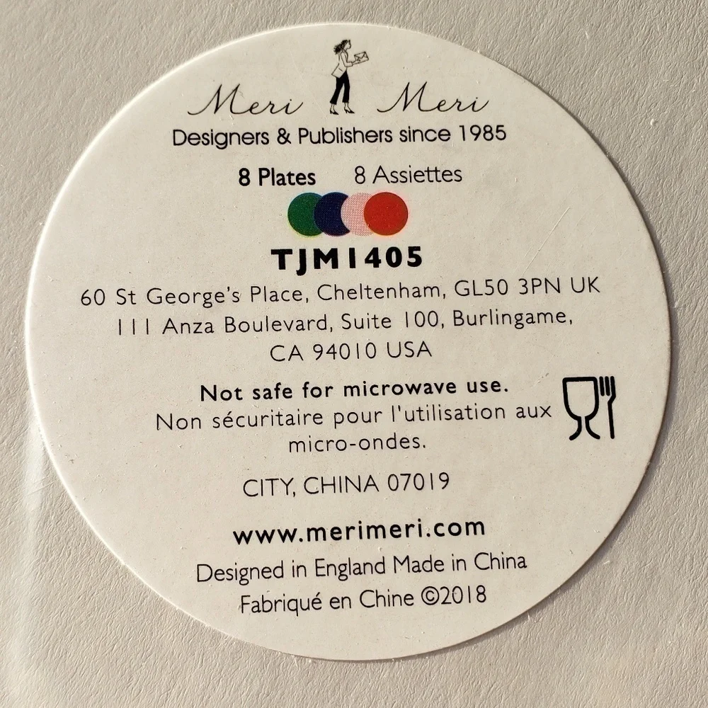 NWT - Meri Meri Round Happy Birthday Plates (set of 16) 10